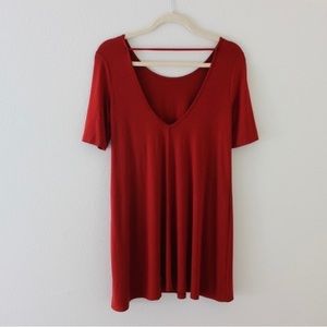 Wet Seal Red Shirt Dress